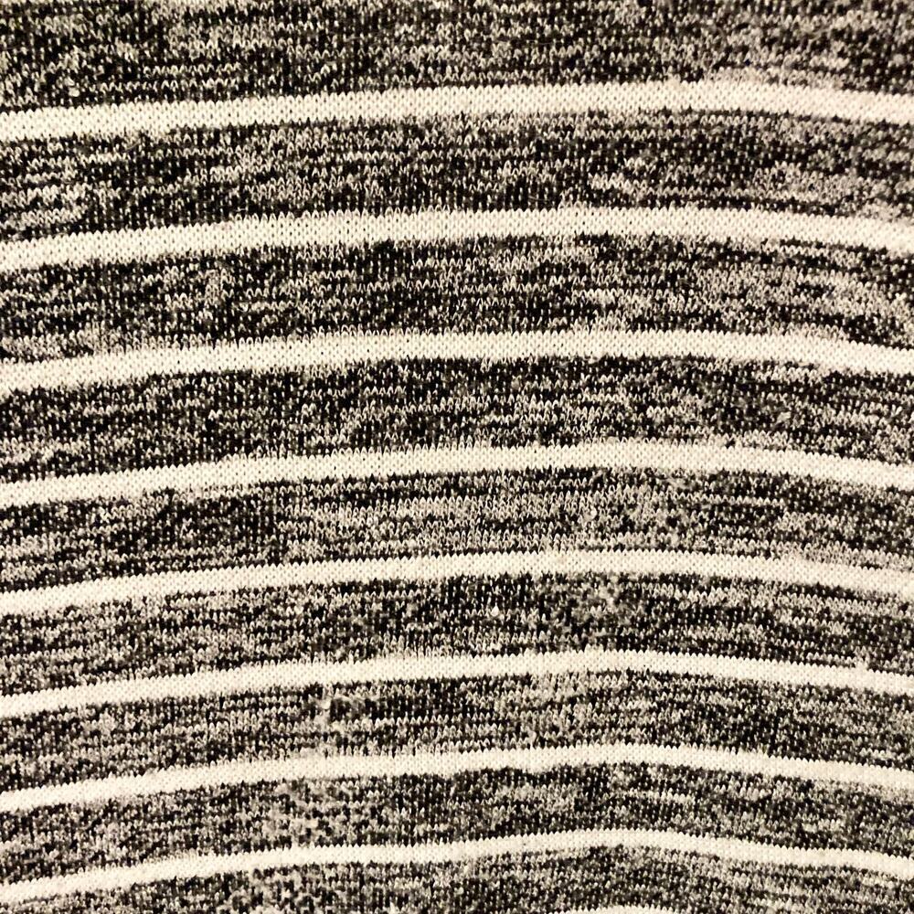 Hem & Thread Women's Large Knit Striped Top Button Back Lacy Detail - Picture 8 of 10